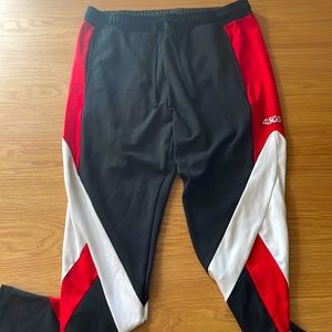 ASOS - joggers! Red black - worn once- in great condition. Slim fit. Small. A5O5